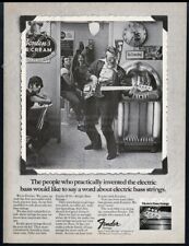 1975 Fender electric bass guitar strings photo vintage print ad picture