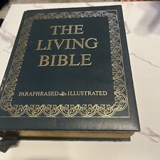 Vintage The Living Bible Paraphrased And Illustrated Tyndale 1973 Leather  picture
