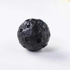 1pc Natural Obsidian Quartz Moon Sphere Hand Carved Ball Crystal Healing 40MM+ picture