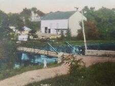 C 1943 Iron Bridge Across Quittapahilla Creek Annville PA White Border Postcard picture