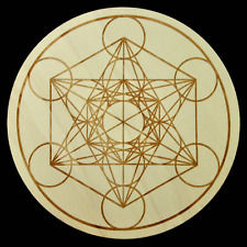 12in Large Wood METATRON'S CUBE Crystal Grid Sacred Geometry picture