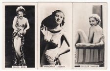 3 Beautiful Film Star Cards from 1938 CLARA BOW MARGARET LINDSAY CECILIA PARKER picture