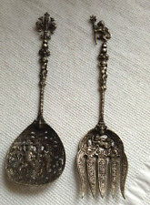 Beautiful Ornate Vintage Italian/Italy 2 Piece Silver plated Brass? picture