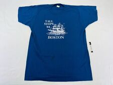 Vintage Screen Stars Label - Boston's Historic Harbor TALL SHIPS Size L  T-Shirt picture