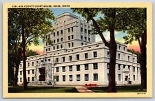 Boise Idaho~Ada County Court House Bldg Exterior View~Vintage Linen Postcard picture