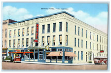 1950 Bearss Hotel Building Business Section Peru Indiana IN Posted Postcard picture