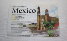 A TRAVELER'S MAP OF MEXICO - NATIONAL GEOGRAPHIC 1994 - DOUBLE SIDED MAP POSTER picture