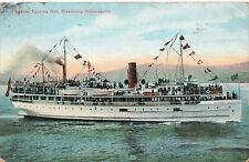 STEAMSHIP INDIANAPOLIS SEATTLE WA TO TACOMA RUN VINTAGE POSTCARD AYPE 101222 R picture