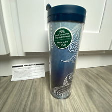 Starbucks Illustrated Blue Hawaii Insulated 16 oz Travel Tumbler Coffee Mug picture
