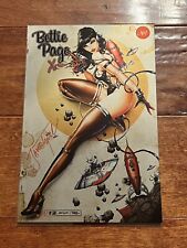 Bettie Page & The Curse Of The Banshee 1 SIGNED Jamie Tyndall Metal Cover #32/50 picture