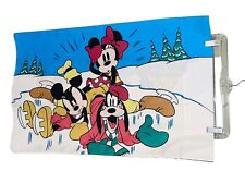 Vintage Disney Mickey Minnie Goofy Ice Skating Pillowcase Standard 20x30 USA picture