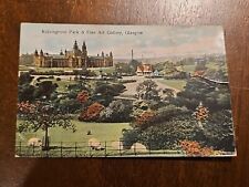 Antique RPPC Postcard Kelvingrove Park Glasgow Scotland UK T853 picture
