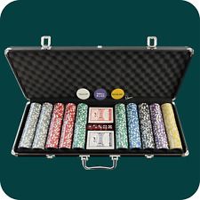 500 Pcs. Brybelly Ultimate Poker Chip Set 14 Gram Clay Composite picture
