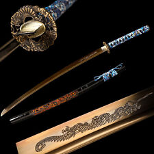 Dragon Sharp Katana 1095 Steel Battle Ready Japanese Samurai Full Tang Sword picture