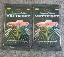 1991 Vette Set Inaugural Edition Trading Cards (2) unopened packs - Corvette 🏎 picture