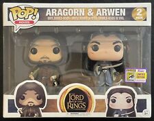 SDCC 2017 Funko Pop Aragorn & Arwen 2 Pack Official Con Sticker Fast Shipping picture