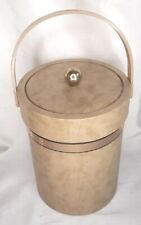 Vintage MCM Shelton Ware Faux Suede Look Insulated Ice Bucket picture