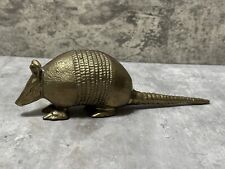 Vintage Brass Armadillo Decor & Paperweight 9 Inches Long EUC picture