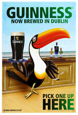 Guinness Now Brewed In Dublin - Vintage Advertising Poster - Beer and Wine Print picture