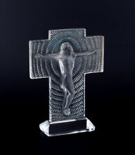 René Lalique, sculpture of Christ on the cross. Clear art glass. Mid-20th C. picture