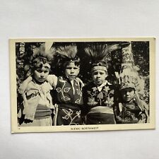 Scenic Northwest Four Native American Boys Postcards c1940’s Beautiful RPPC picture