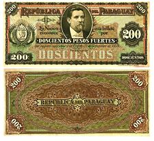 -r Reproduction NOTE Paraguay 200 Pesos 1894 Pick #94  3879R picture