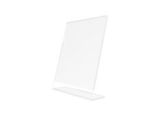 Clear Acrylic Sign Holder with Slant Back Design Horizontal Frame picture