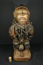 African Large Male NKISI Nail Fetish Statue - BACONGO DR.Congo TRIBAL ART CRAFTS picture