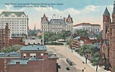 Vintage Postcard ALBANY,NEW YORK STATE ST, SHOWING BELL TELEPHONE BLDG UNPOSTED picture