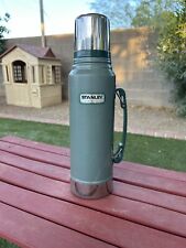 Vintage Stanley Aladdin Green Vacuum Bottle Thermos Cup USA Made picture