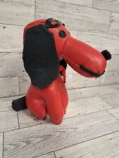 Vintage 1960's MCM Red  Baron Snoopy Dog Vinyl Sawdust Stuffed Plush Toy Animal  picture