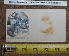 1861 Civil War Cover Mule's, Davis, Beauregard, Stephens smiling Devil w/trident picture