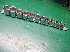 SNAP - ON 12 PIECE SOCKET SET 1 &1/8'' -- 3/8'' HEX  1/2'' DRIVE w/ SNAP ON RACK picture