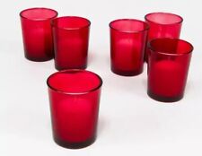 Votive Candle Holders Red Set of 12 picture