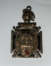 Antique Knights of Pythias Medallion Skull & Crossbones Watch Fob / Pendant picture