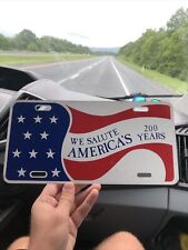 1976 We Salute Americas 200 Years Revolution Booster License Plate United States picture
