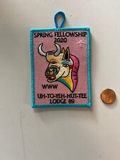 Uh-to-yeh-hut-tee Lodge 2020 Spring Fellowship Patch Order of the Arrow ABC-261G picture
