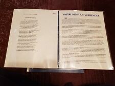 Instrument Of Surrender Japan & Act Of Military Surrender Germany  picture