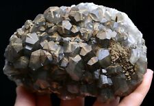 663.g Natural Columnar Benz Calcite & Pyrite Symbiotic Mineral Specimen/China picture