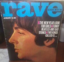 RARE 1966 RAVE MAGAZINE ~ PAUL MCCARTNEY BEATLES COVER ~ ROLLING STONES ~ ELVIS picture
