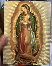 Our Lady of Guadalupe Vintage Wood Box Religious picture
