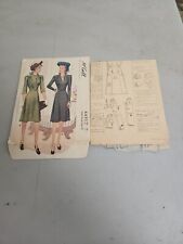 Vtg 1946 McCalls 1295 Miss’ Dress Sz 20 B38 # 4493 Pattern And Instructions  picture