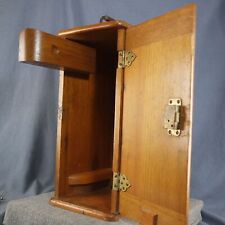 Vintage Bausch & Lomb Wooden Microscope Storage Cabinet Original Finish picture