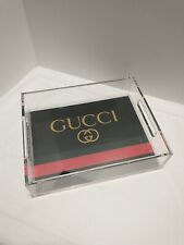 Vintage 1990s Gucci Themed Acrylic TRAY 9 X 11 X 3 Read Desc See Pics picture