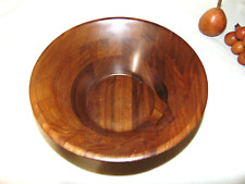 Vtg Solid Missouri Walnut Wood Bowl. 9.75” X 4“ high, Lebanon, MO, Excellent Con picture