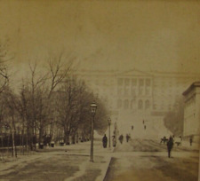 c 1890 Stereoview Park & Royal Palace Oslo Norway Norske Prospekter Byer Grupper picture