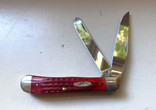 Case XX USA 6254SS 8 Dot Red Bone Folding Trapper Knife - Never Carried picture