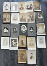 Vintage Lot of 22 Cabinet Card Portraits Photos Circa Early 1900's Babies picture