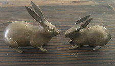 Brass Pair of Bunnies 3 inches tall picture