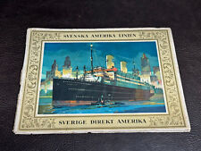 RARE Antique 1929 Swedish America Line Ship Brochure Ephemera Art Deco Art Print picture